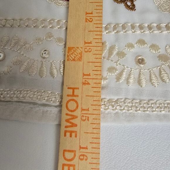 Verty Beaded Fairy Core Whimiscal Crochet Mini  Skirt Folk Art Whimisy Glam S - Picture 5 of 10